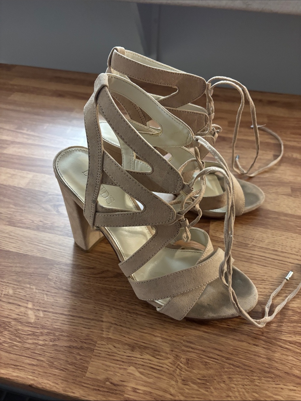 Lace-Up Strappy High Heel Sandals - David’s Bridal